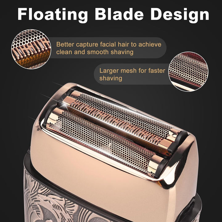 Foil Shavers Electric Razor for Men, Beard Trimmer Grooming Shaving Kit, Hair Trimmer, Cordless Head Shavers for Bald Men Barber Clippers, Birthday Gifts for Him