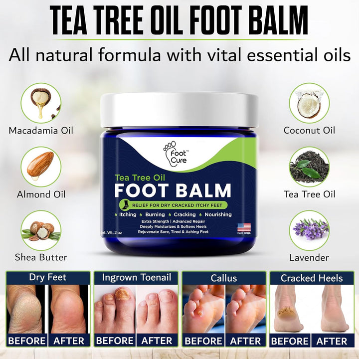 Tea Tree Oil Balm for Dry Cracked Feet