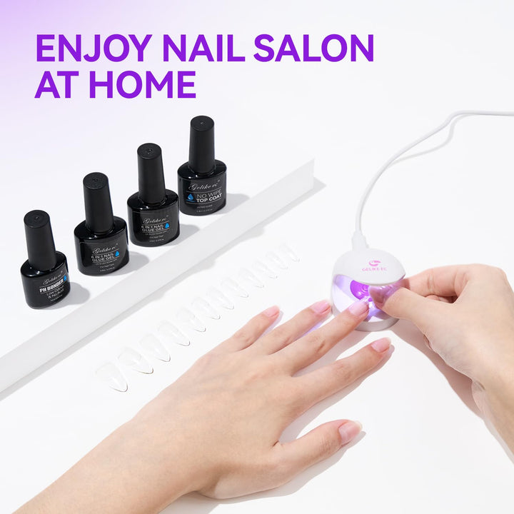 6-in-1 Gel Nail Glue UV Light Kit