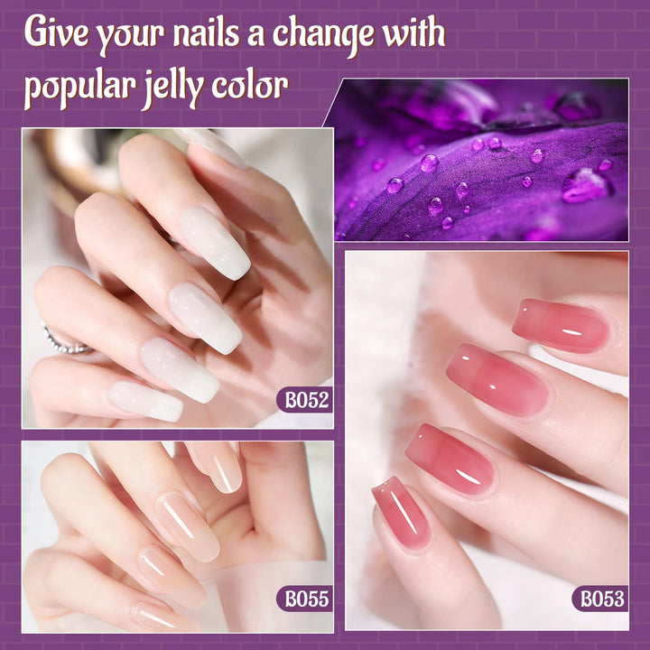 60 PCS Gel Nail Polish Kit with UV Light
