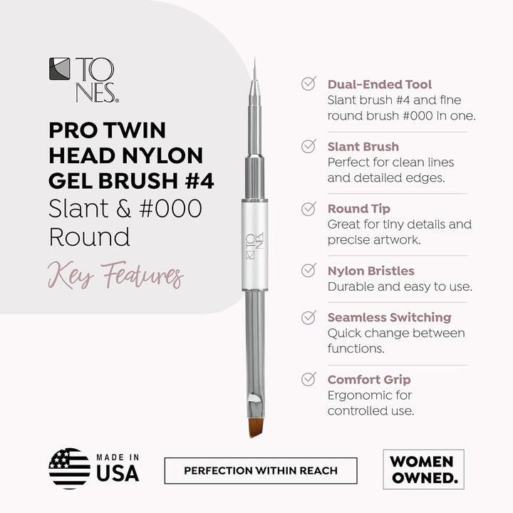 Kolinsky Sable Nail Brush Set - #4 & #000
