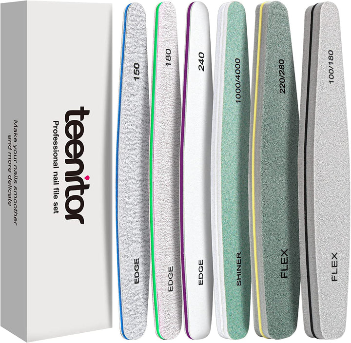 6 Pcs Nail File & Buffer Set for Natural Nails