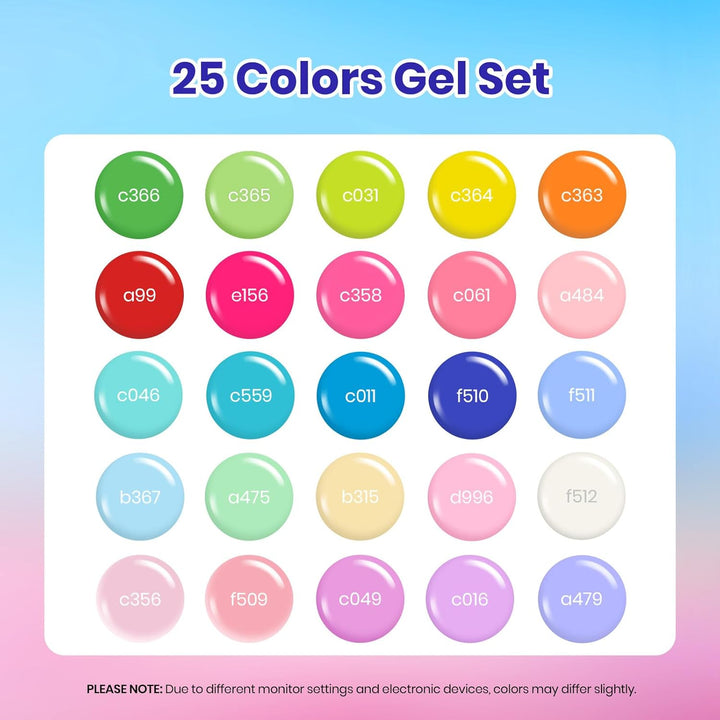 Beetles 25 Colors Gel Nail Polish Set