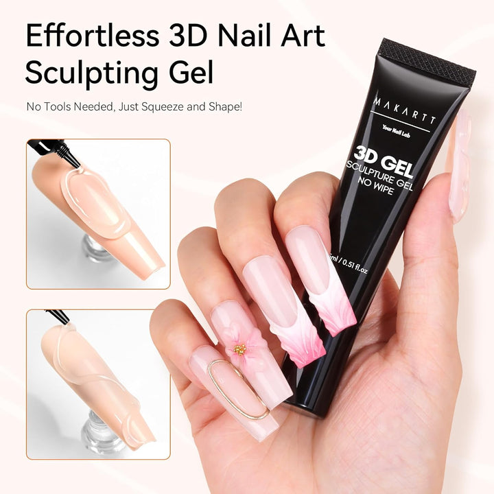 3D Nail Sculpting Gel - Clear 15G