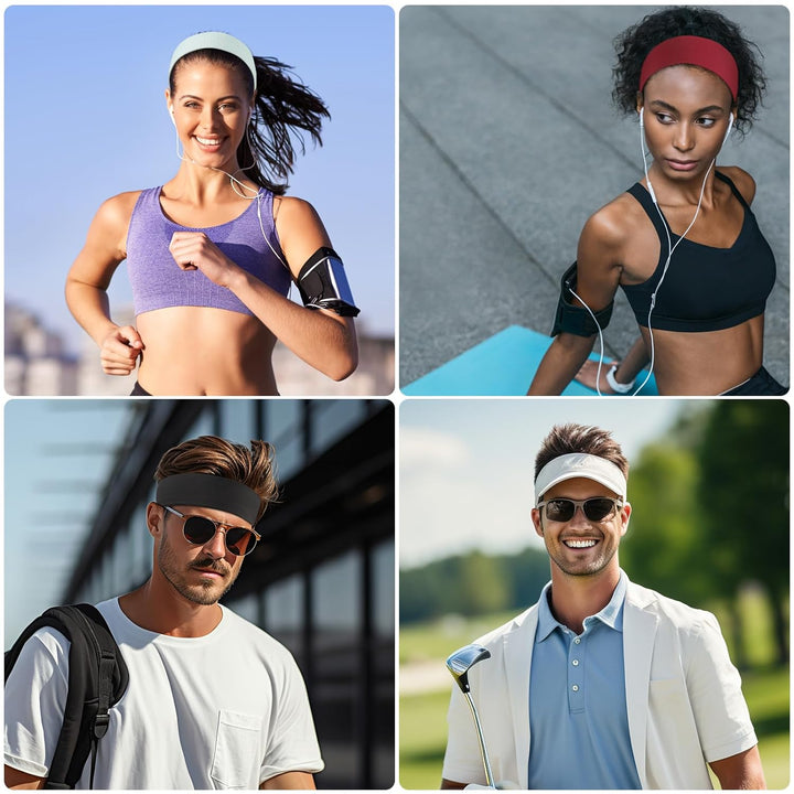 8-Pack Non-Slip Sport Headbands for Women