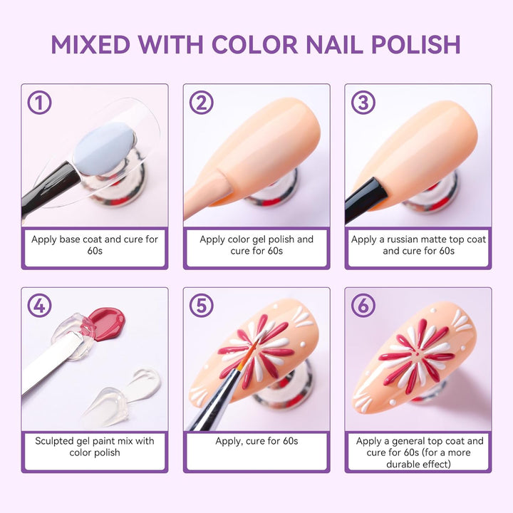 3D Nail Art Gel for Chrome & Sculpting