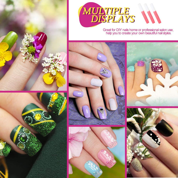 45 Pcs Nail Glue for Press Ons & Acrylics