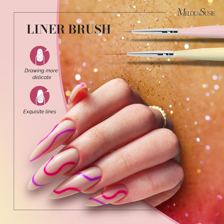6Pcs Nail Art Brush Set for DIY & Salon