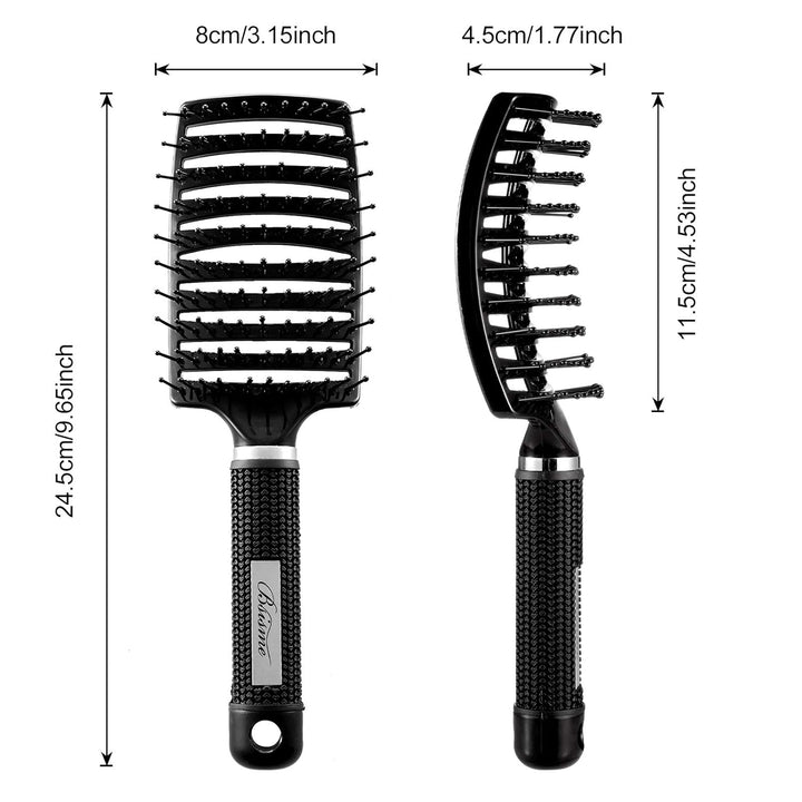 Curved Vented Hair Brush for Fast Drying