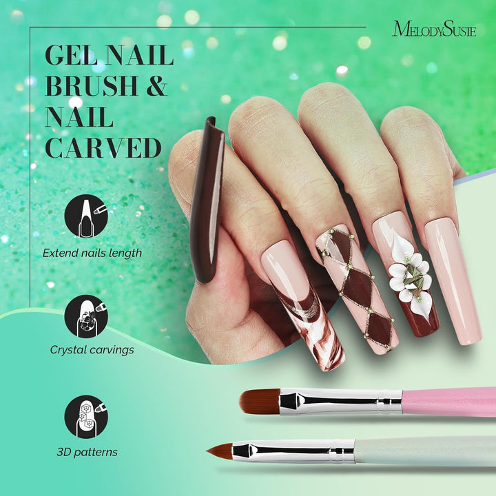 6Pcs Nail Art Brush Set for DIY & Salon
