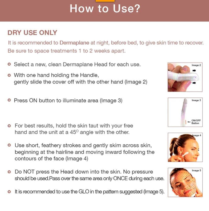 Dermaplane Glo Light Facial Exfoliator