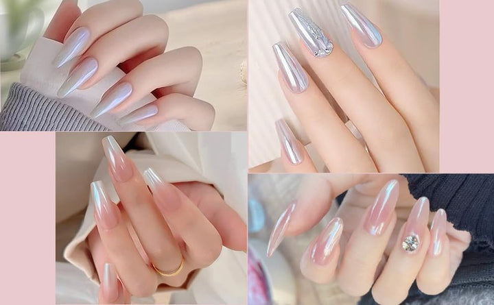 Pearl Chrome Nail Powder & Glitter Kit