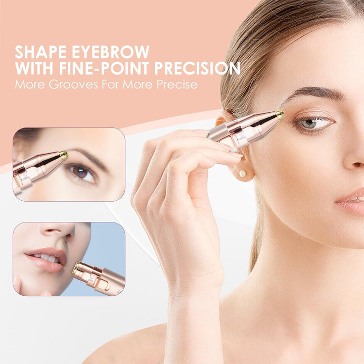 2-in-1 Eyebrow & Facial Trimmer - Rose Gold