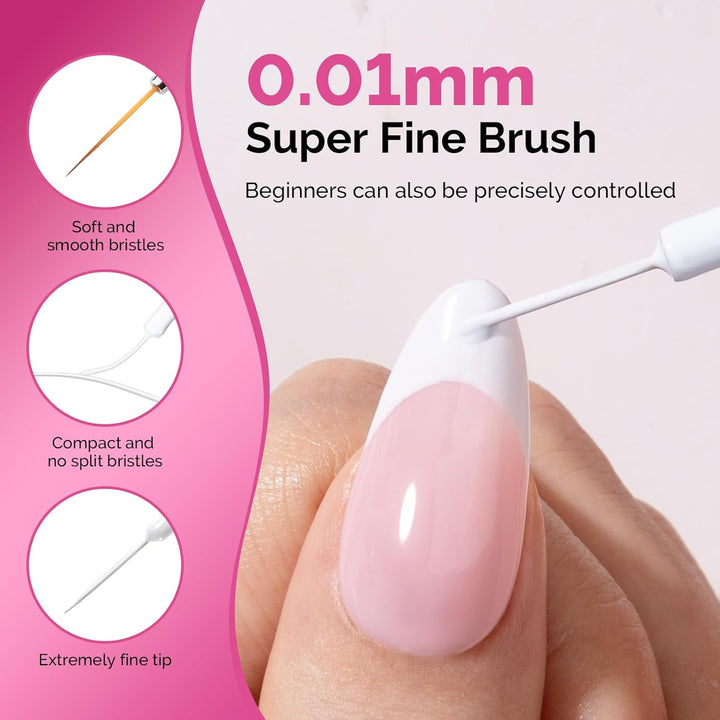 8ML White Gel Nail Liner for Art & Tips