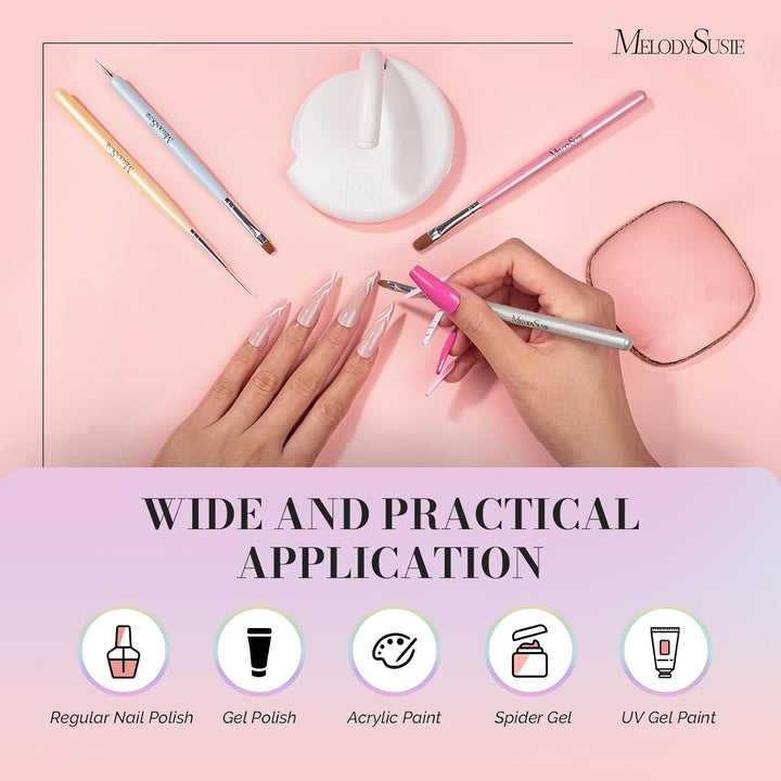 6Pcs Nail Art Brush Set for DIY & Salon