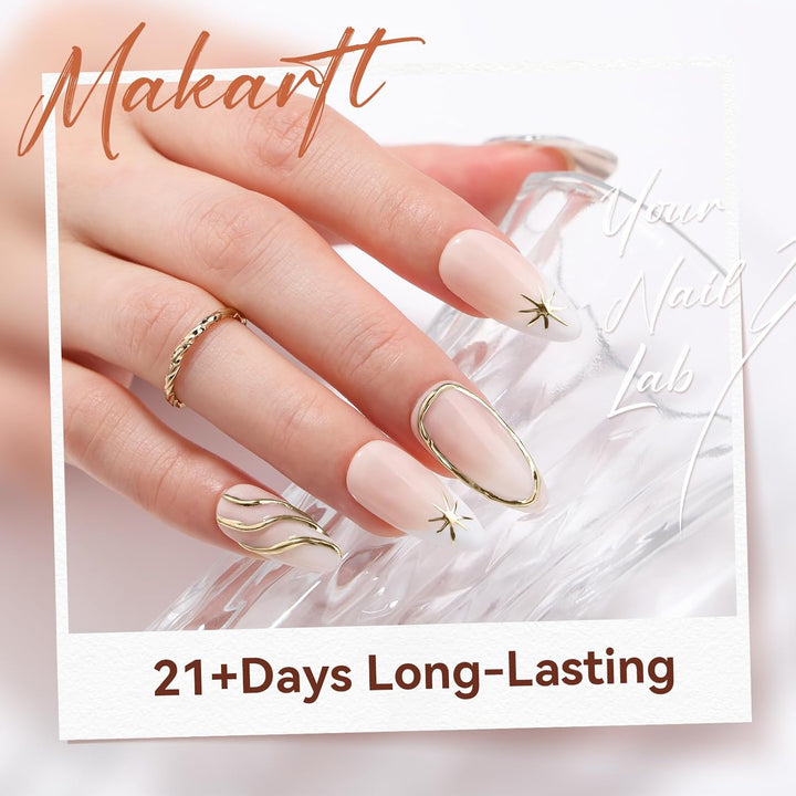 Metallic Gel Nail Polish Set - Silver & Gold