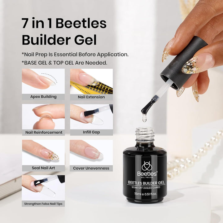 Beetles 7-in-1 Nail Builder Gel - Clear