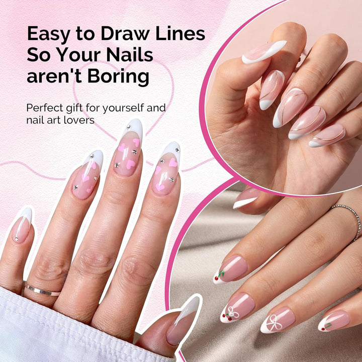 8ML White Gel Nail Liner for Art & Tips