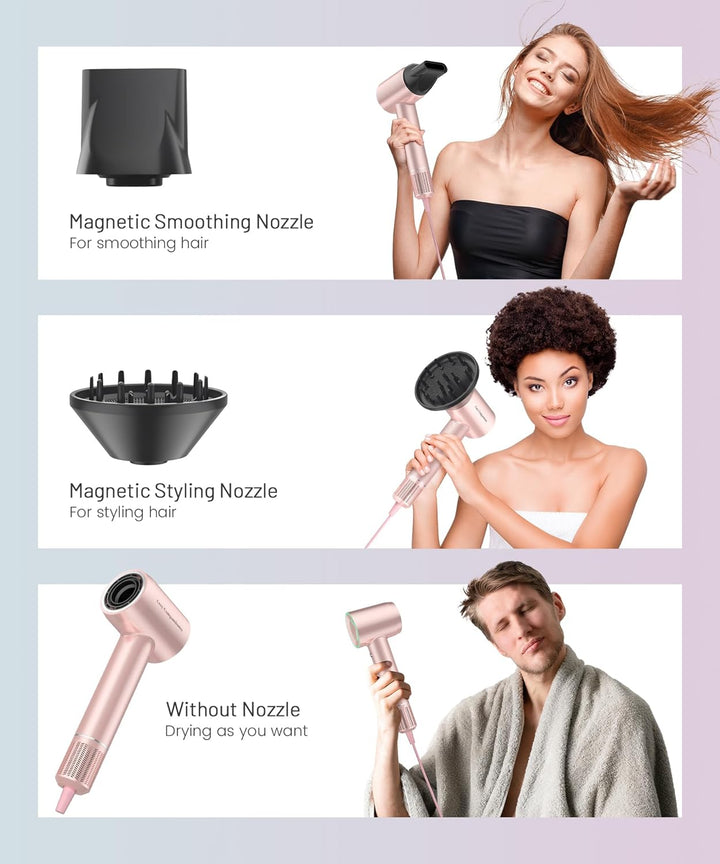 High-Speed Ionic Hair Dryer - Pink