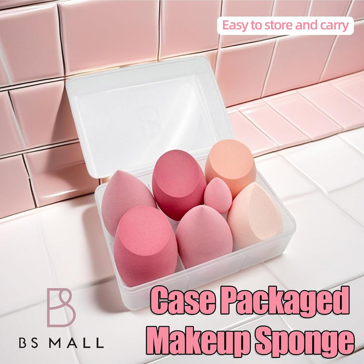 7-Piece Makeup Sponge Set with Case & Mini
