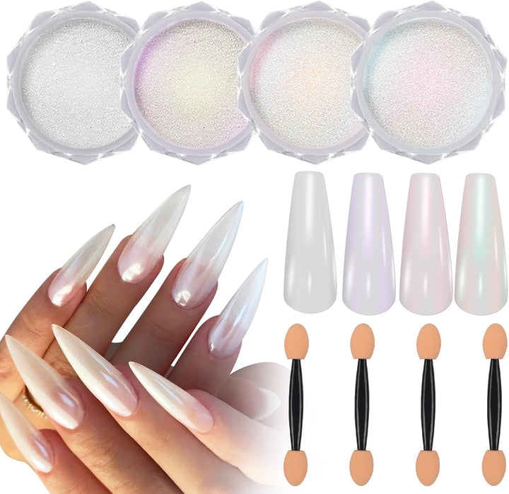 Pearl Chrome Nail Powder & Glitter Kit